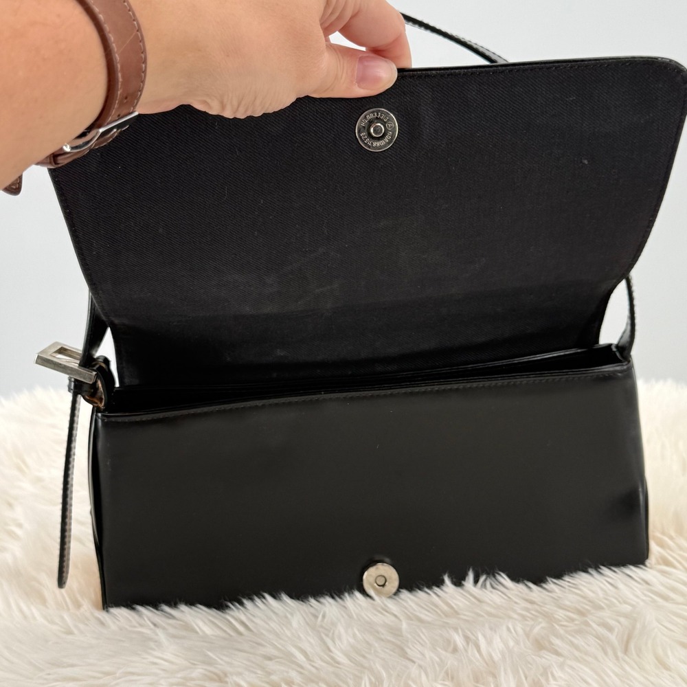 Ruby London Black Shoulder Bag Lace Up 90's Y2K Style Purse Trendy - Picture 6 of 9